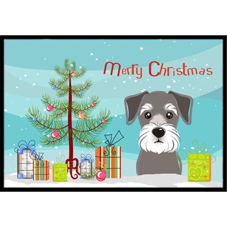 Carolines Treasures Christmas Tree & Schnauzer Indoor or Outdoor Mat, 18 x 27 CA78478